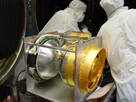 IBEX Payload on Text Fixture Before Thermal Vacuum Testing